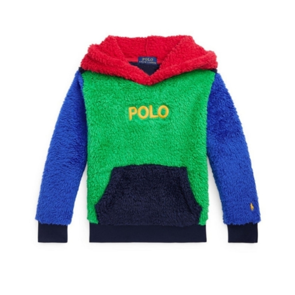 Polo Ralph Lauren Toddler Boys Logo Teddy Fleece Hoodie 3T NWT - Picture 1 of 9